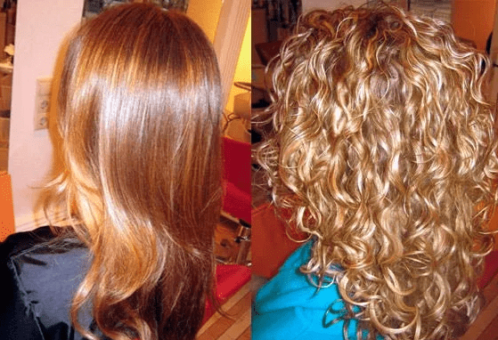 before and after Curling